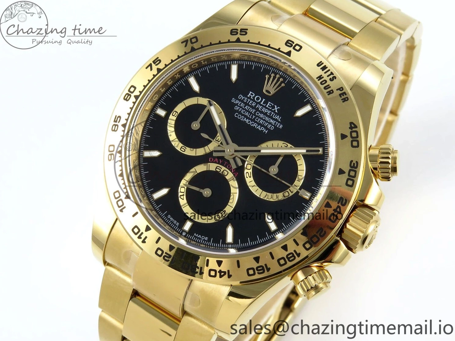 MiroTime 0305 TimelessDesign Daytona 126508 APSF 1:1 Best Edition Black Dial on YG Braclet SH 742